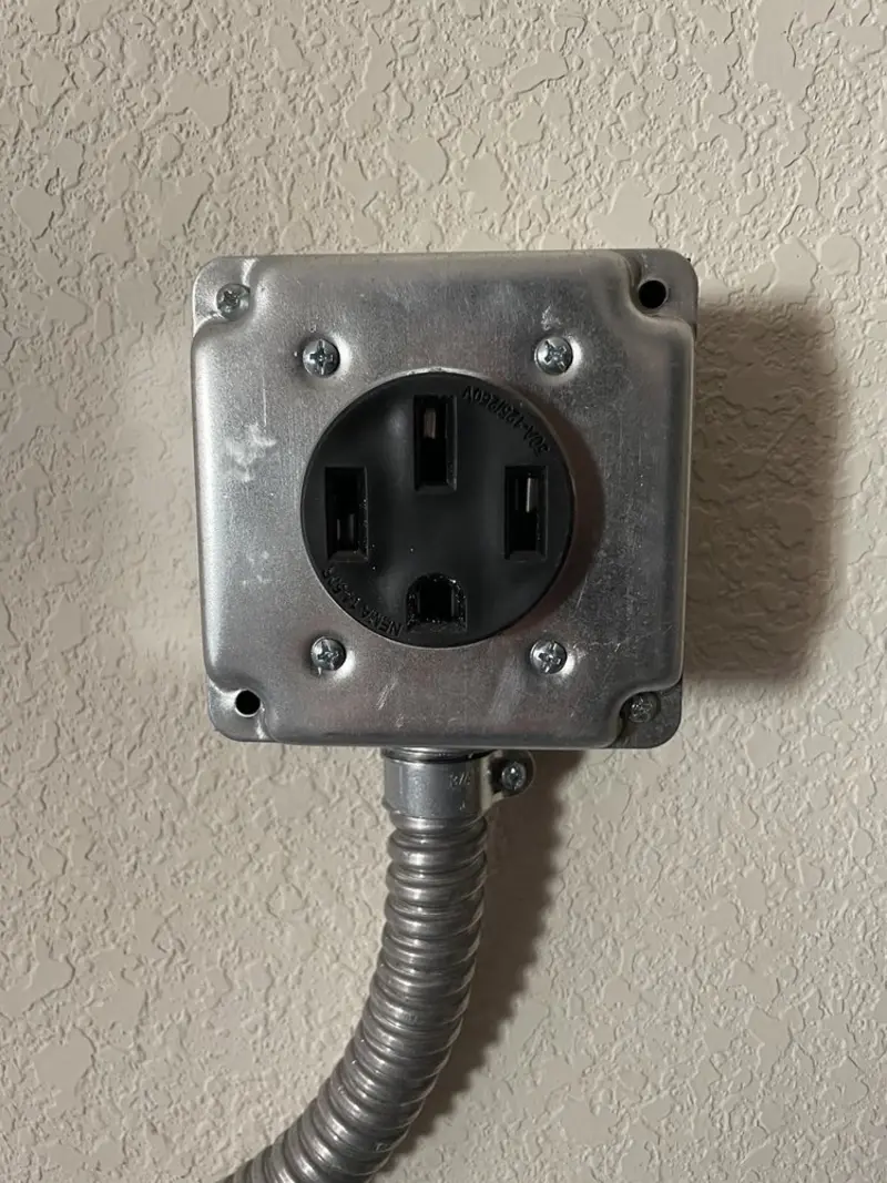 NEMA 14-50 outlet installed for Electrical Panel Upgrade in Harborcreek